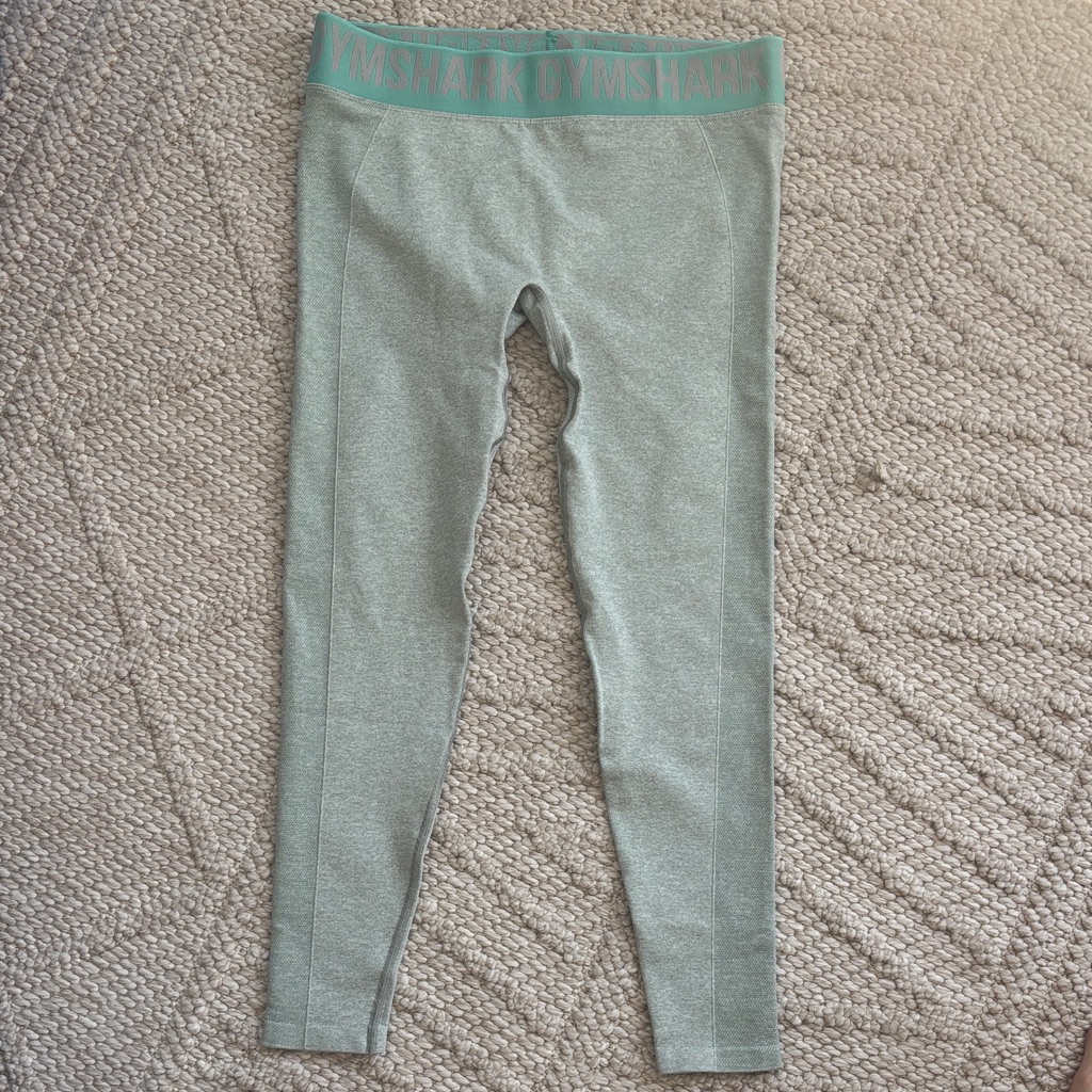 Gym Shark Flex Lowrise Leggings Jade Green Size Large